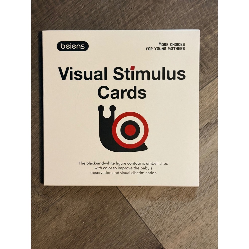 Beiens Baby Visual Stimulus Cards High Contrast Black White Red 0-3M ZJ50